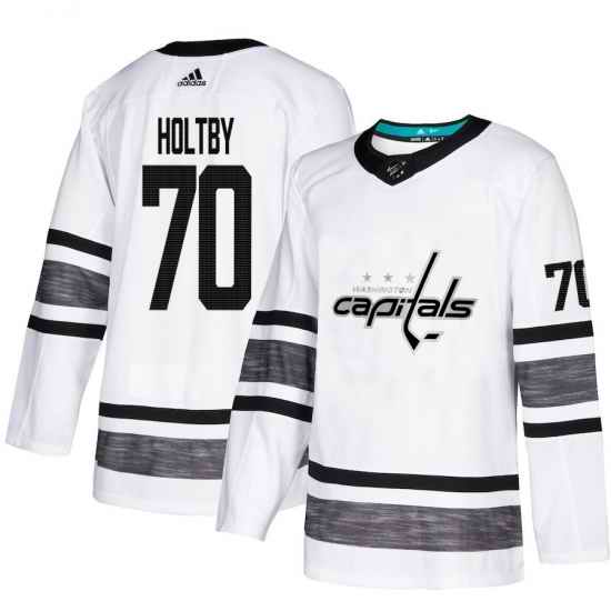 Capitals #70 Braden Holtby White Authentic 2019 All Star Stitched Hockey Jersey